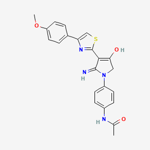 N-(4-{4-hydroxy-2-imino-3-[4-(4-methoxyphenyl)-1,3-thiazol-2-yl]-2,5-dihydro-1H-pyrrol-1-yl}phenyl)acetamide