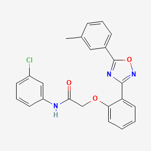 molecular formula C23H18ClN3O3 B11298649 N-(3-chlorophenyl)-2-{2-[5-(3-methylphenyl)-1,2,4-oxadiazol-3-yl]phenoxy}acetamide 