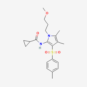 N-{1-(3-methoxypropyl)-4,5-dimethyl-3-[(4-methylphenyl)sulfonyl]-1H-pyrrol-2-yl}cyclopropanecarboxamide