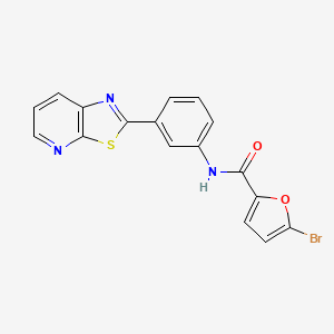 molecular formula C17H10BrN3O2S B11298685 5-bromo-N-(3-(thiazolo[5,4-b]pyridin-2-yl)phenyl)furan-2-carboxamide 