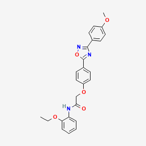 molecular formula C25H23N3O5 B11298702 N-(2-ethoxyphenyl)-2-{4-[3-(4-methoxyphenyl)-1,2,4-oxadiazol-5-yl]phenoxy}acetamide 