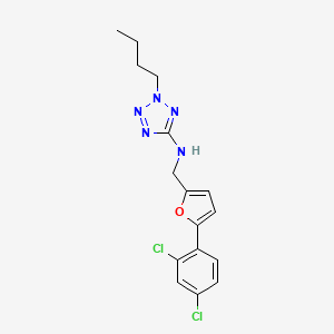 2-butyl-N-{[5-(2,4-dichlorophenyl)-2-furyl]methyl}-2H-tetrazol-5-amine