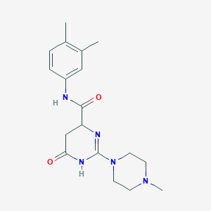 N-(3,4-dimethylphenyl)-2-(4-methylpiperazin-1-yl)-6-oxo-3,4,5,6-tetrahydropyrimidine-4-carboxamide