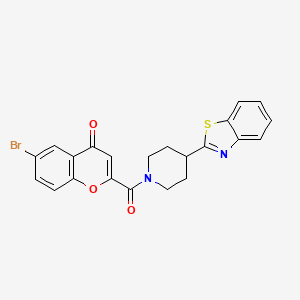 2-{[4-(1,3-benzothiazol-2-yl)piperidin-1-yl]carbonyl}-6-bromo-4H-chromen-4-one