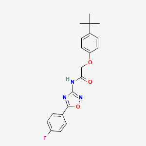 molecular formula C20H20FN3O3 B11298761 2-(4-tert-butylphenoxy)-N-[5-(4-fluorophenyl)-1,2,4-oxadiazol-3-yl]acetamide 