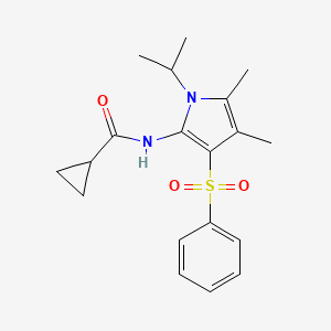 N-[4,5-dimethyl-3-(phenylsulfonyl)-1-(propan-2-yl)-1H-pyrrol-2-yl]cyclopropanecarboxamide