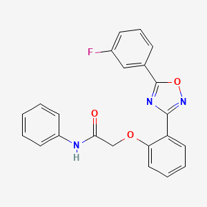 2-{2-[5-(3-fluorophenyl)-1,2,4-oxadiazol-3-yl]phenoxy}-N-phenylacetamide