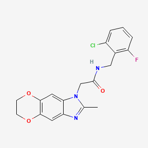 N-(2-chloro-6-fluorobenzyl)-2-(2-methyl-6,7-dihydro-1H-[1,4]dioxino[2,3-f]benzimidazol-1-yl)acetamide