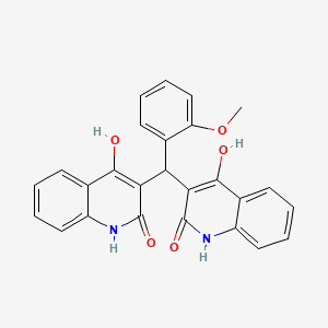 3,3'-[(2-methoxyphenyl)methanediyl]bis(4-hydroxyquinolin-2(1H)-one)