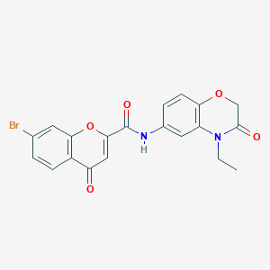 7-bromo-N-(4-ethyl-3-oxo-3,4-dihydro-2H-1,4-benzoxazin-6-yl)-4-oxo-4H-chromene-2-carboxamide