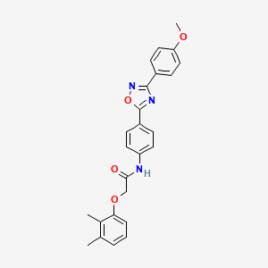 molecular formula C25H23N3O4 B11298826 2-(2,3-dimethylphenoxy)-N-{4-[3-(4-methoxyphenyl)-1,2,4-oxadiazol-5-yl]phenyl}acetamide 