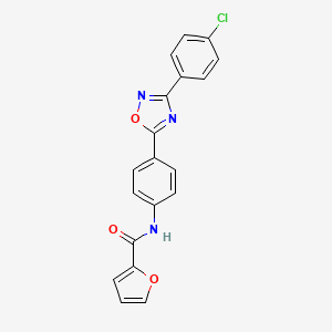 N-{4-[3-(4-chlorophenyl)-1,2,4-oxadiazol-5-yl]phenyl}furan-2-carboxamide