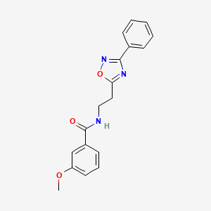 molecular formula C18H17N3O3 B11298842 3-methoxy-N-[2-(3-phenyl-1,2,4-oxadiazol-5-yl)ethyl]benzamide 