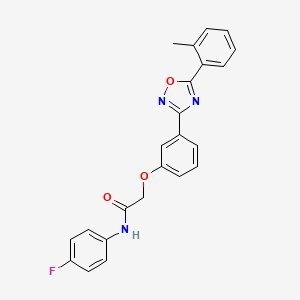 N-(4-fluorophenyl)-2-{3-[5-(2-methylphenyl)-1,2,4-oxadiazol-3-yl]phenoxy}acetamide