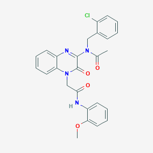 N-(2-chlorobenzyl)-N-(4-{2-[(2-methoxyphenyl)amino]-2-oxoethyl}-3-oxo-3,4-dihydroquinoxalin-2-yl)acetamide