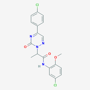 N-(5-chloro-2-methoxyphenyl)-2-[5-(4-chlorophenyl)-3-oxo-1,2,4-triazin-2(3H)-yl]propanamide