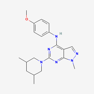 molecular formula C20H26N6O B11298897 6-(3,5-dimethylpiperidin-1-yl)-N-(4-methoxyphenyl)-1-methyl-1H-pyrazolo[3,4-d]pyrimidin-4-amine 