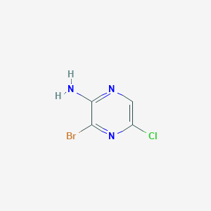 molecular formula C4H3BrClN3 B112989 2-Amino-3-bromo-5-chloropyrazine CAS No. 76537-18-3