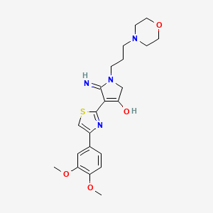 4-[4-(3,4-dimethoxyphenyl)-1,3-thiazol-2-yl]-5-imino-1-[3-(morpholin-4-yl)propyl]-2,5-dihydro-1H-pyrrol-3-ol