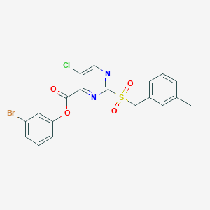 3-Bromophenyl 5-chloro-2-[(3-methylbenzyl)sulfonyl]pyrimidine-4-carboxylate