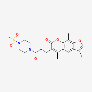 3,5,9-trimethyl-6-{3-[4-(methylsulfonyl)piperazin-1-yl]-3-oxopropyl}-7H-furo[3,2-g]chromen-7-one