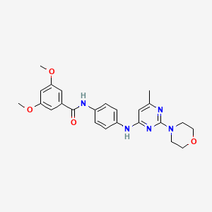 3,5-dimethoxy-N-(4-((6-methyl-2-morpholinopyrimidin-4-yl)amino)phenyl)benzamide