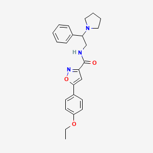 5-(4-ethoxyphenyl)-N-[2-phenyl-2-(pyrrolidin-1-yl)ethyl]-1,2-oxazole-3-carboxamide