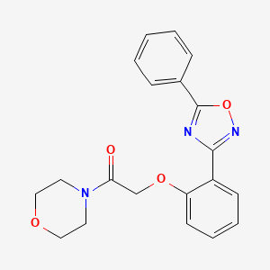 1-(Morpholin-4-yl)-2-[2-(5-phenyl-1,2,4-oxadiazol-3-yl)phenoxy]ethanone