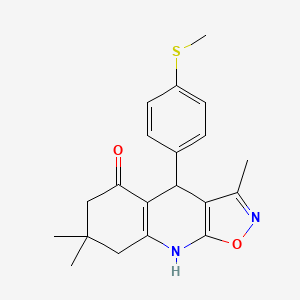 3,7,7-Trimethyl-4-[4-(methylsulfanyl)phenyl]-4,6,7,8-tetrahydro[1,2]oxazolo[5,4-b]quinolin-5-ol