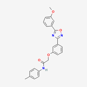 2-{3-[5-(3-methoxyphenyl)-1,2,4-oxadiazol-3-yl]phenoxy}-N-(4-methylphenyl)acetamide