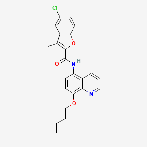 N-(8-butoxyquinolin-5-yl)-5-chloro-3-methyl-1-benzofuran-2-carboxamide