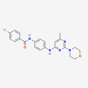 4-chloro-N-(4-((6-methyl-2-morpholinopyrimidin-4-yl)amino)phenyl)benzamide