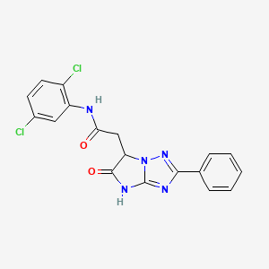 molecular formula C18H13Cl2N5O2 B11299042 N-(2,5-dichlorophenyl)-2-(5-oxo-2-phenyl-5,6-dihydro-4H-imidazo[1,2-b][1,2,4]triazol-6-yl)acetamide 