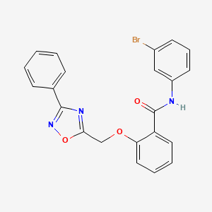 N-(3-bromophenyl)-2-[(3-phenyl-1,2,4-oxadiazol-5-yl)methoxy]benzamide