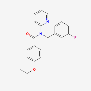 N-(3-fluorobenzyl)-4-(propan-2-yloxy)-N-(pyridin-2-yl)benzamide