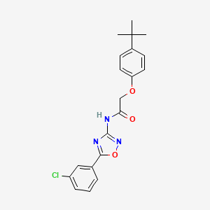 molecular formula C20H20ClN3O3 B11299089 2-(4-tert-butylphenoxy)-N-[5-(3-chlorophenyl)-1,2,4-oxadiazol-3-yl]acetamide 