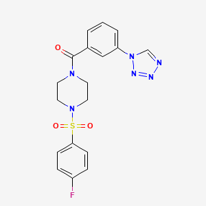 1-[(4-fluorophenyl)sulfonyl]-4-[3-(1H-tetrazol-1-yl)benzoyl]piperazine