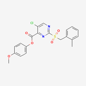 4-Methoxyphenyl 5-chloro-2-[(2-methylbenzyl)sulfonyl]pyrimidine-4-carboxylate