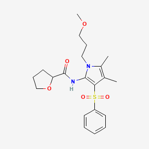 N-[1-(3-methoxypropyl)-4,5-dimethyl-3-(phenylsulfonyl)-1H-pyrrol-2-yl]tetrahydrofuran-2-carboxamide