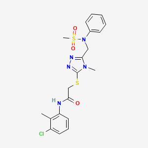 N-(3-chloro-2-methylphenyl)-2-[(4-methyl-5-{[(methylsulfonyl)(phenyl)amino]methyl}-4H-1,2,4-triazol-3-yl)sulfanyl]acetamide