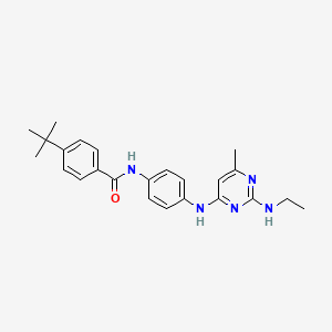 molecular formula C24H29N5O B11299152 4-tert-butyl-N-(4-{[2-(ethylamino)-6-methylpyrimidin-4-yl]amino}phenyl)benzamide 