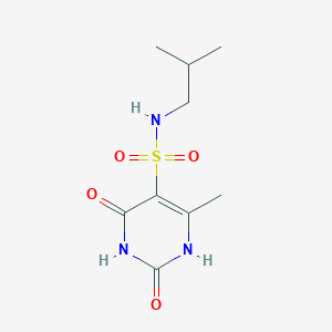 molecular formula C9H15N3O4S B11299183 2,4-dihydroxy-6-methyl-N-(2-methylpropyl)pyrimidine-5-sulfonamide 