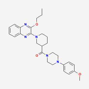 2-{3-[4-(4-Methoxyphenyl)piperazine-1-carbonyl]piperidin-1-YL}-3-propoxyquinoxaline