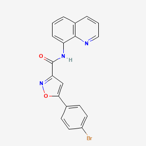 5-(4-bromophenyl)-N-(quinolin-8-yl)-1,2-oxazole-3-carboxamide