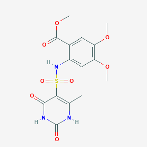 Methyl 2-{[(2-hydroxy-4-methyl-6-oxo-1,6-dihydropyrimidin-5-yl)sulfonyl]amino}-4,5-dimethoxybenzoate