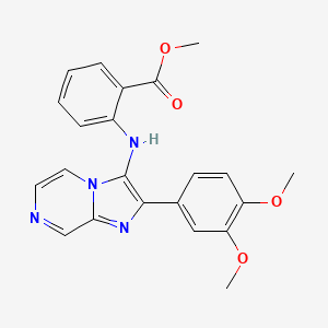 Methyl 2-{[2-(3,4-dimethoxyphenyl)imidazo[1,2-a]pyrazin-3-yl]amino}benzoate