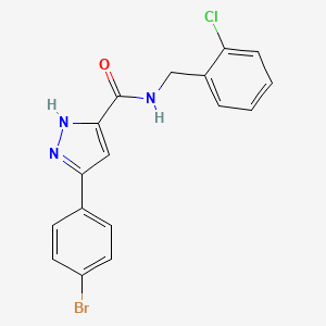 5-(4-bromophenyl)-N-(2-chlorobenzyl)-1H-pyrazole-3-carboxamide