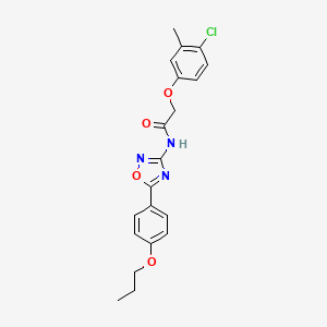 molecular formula C20H20ClN3O4 B11299248 2-(4-chloro-3-methylphenoxy)-N-[5-(4-propoxyphenyl)-1,2,4-oxadiazol-3-yl]acetamide 