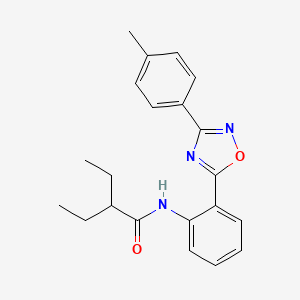 2-ethyl-N-{2-[3-(4-methylphenyl)-1,2,4-oxadiazol-5-yl]phenyl}butanamide