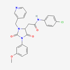 molecular formula C24H21ClN4O4 B11299282 N-(4-chlorophenyl)-2-[1-(3-methoxyphenyl)-2,5-dioxo-3-(pyridin-3-ylmethyl)imidazolidin-4-yl]acetamide 